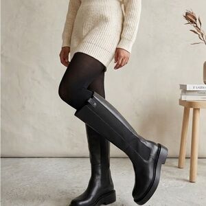 H&M Knee-High Lug Sole Chelsea Boots Size 41(10)